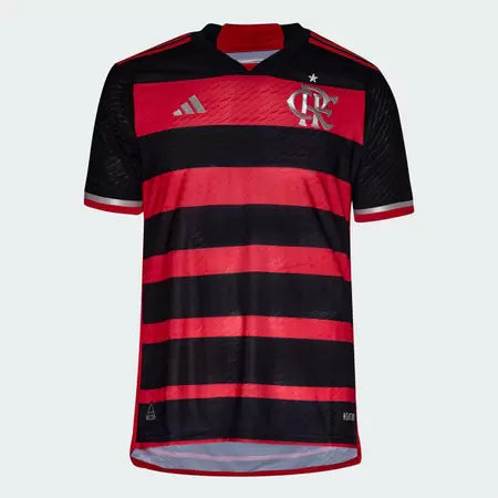 Camisa Flamengo I 24/25 s/n Jogador Adidas Masculina - Preto e Vermelho