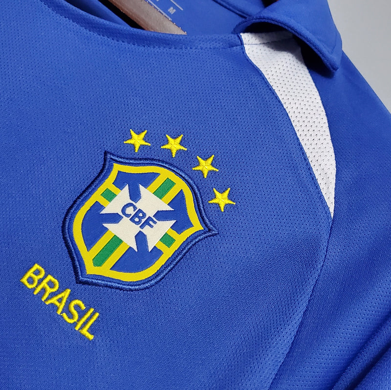 Camisa Retrô 2002 Seleção Brasileira II Nike Masculina - Azul