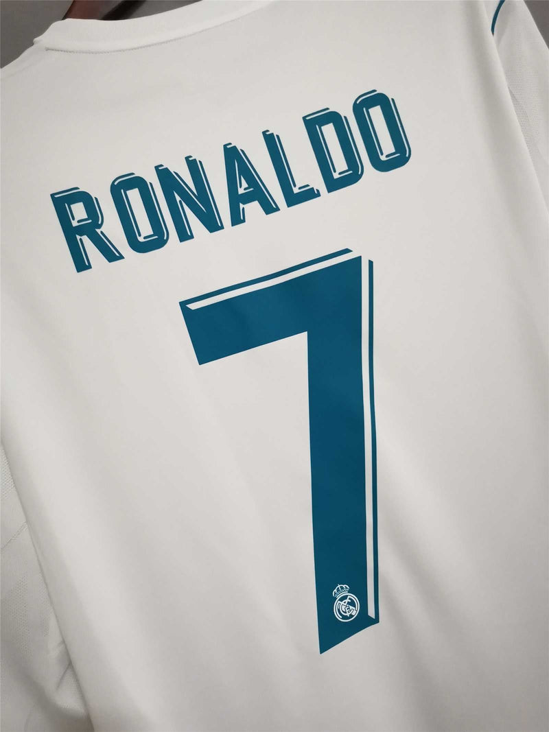 Real Madrid 2017-18 Ronaldo Casa manga larga