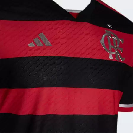Camisa Flamengo I 24/25 s/n Jogador Adidas Masculina - Preto e Vermelho
