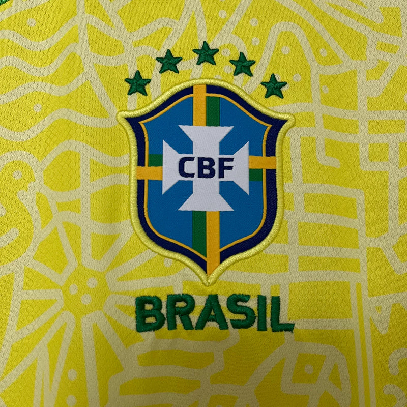 Camisa Brasil Home 24/25 s/n° Torcedor Nike Masculino - Amarela