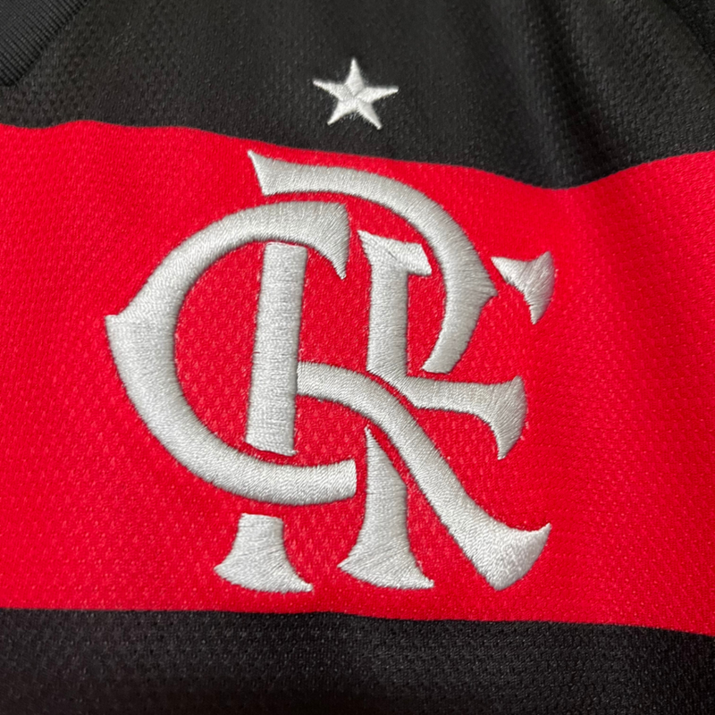 Camisa do Flamengo Home 24/25 s/n Torcedor Masculino - Preto e Vermelho