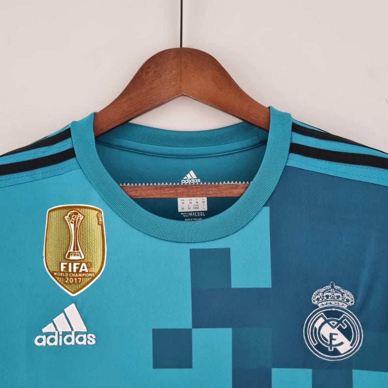 Real Madrid 2017-18 Ronaldo manga longa - azul