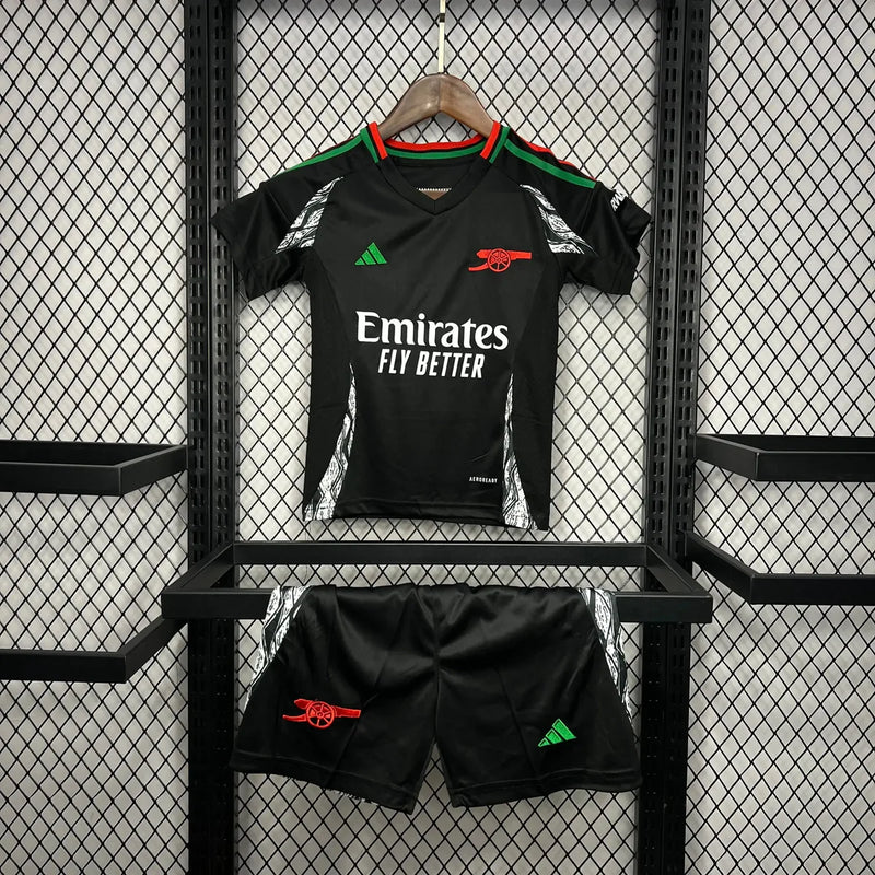 Camisa Arsenal Away 24/25 - Torcedor Infantil Preta