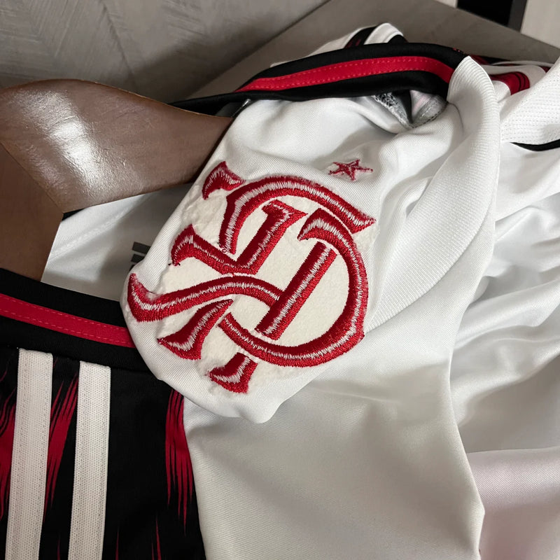 Camisa Flamengo Away 25/26 - Torcedor Masculina Branca + Patrocínios