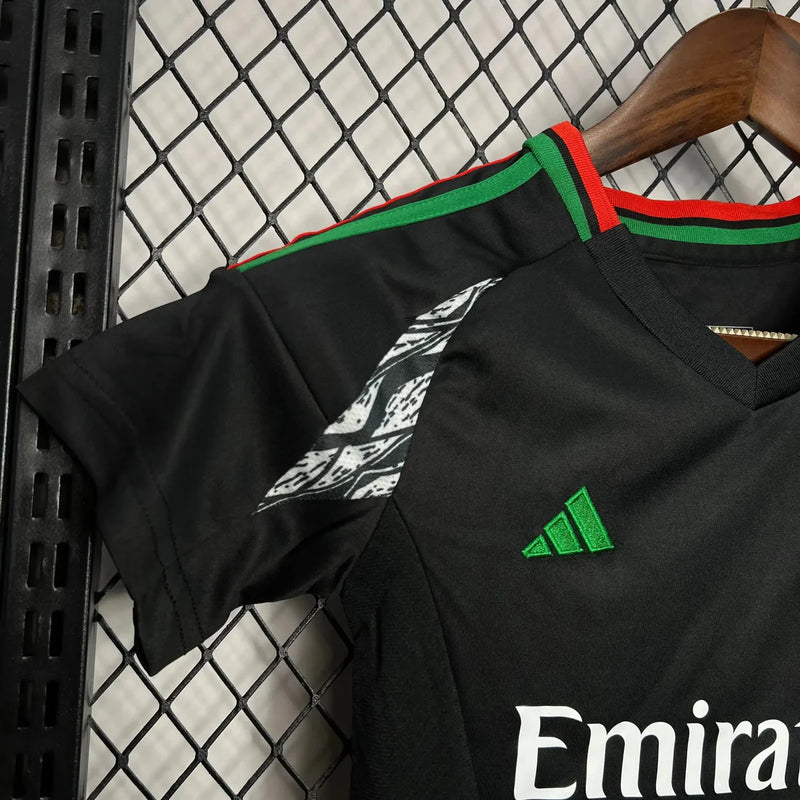 Camisa Arsenal Away 24/25 - Torcedor Infantil Preta