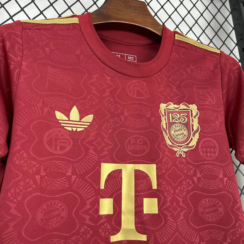 Camisa Bayern Munchen 125 Anos 25/26 - Torcedor Infantil Vermelha