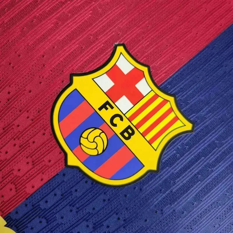 Camisa Barcelona COLDPLAY Home 24/25 - Jogador Masculina Azul e Vermelho