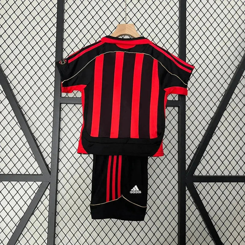 Camisa Ac Milan Retrô Home 2006/07 - Torcedor Infantil Dourada