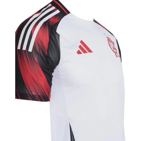 Camisa Flamengo Away 25/26 - Jogador Masculina Branca + Patrocínios
