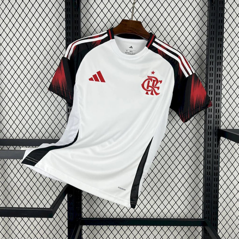 Camisa Flamengo Away 25/26 - Torcedor Masculina Branca + Patrocínios