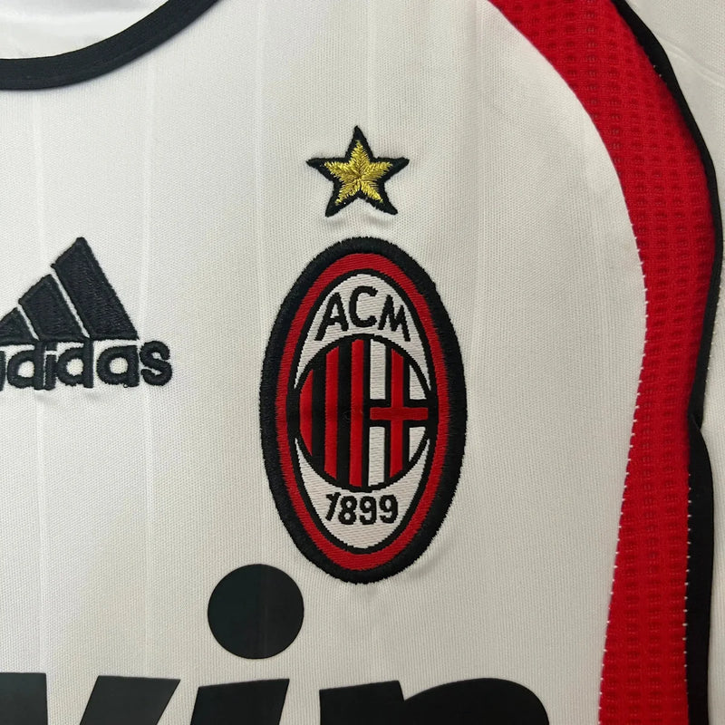 Camisa Ac Milan Retrô Away 2006/07 - Torcedor Infantil Branca