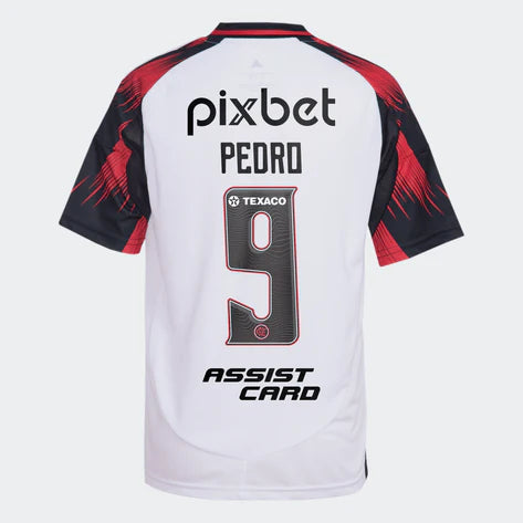 Camisa Flamengo Away 25/26 - Torcedor Masculina Branca + Patrocínios