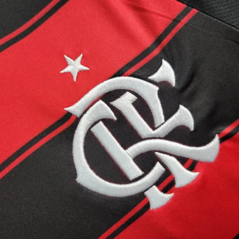 Camisa Flamengo Home 25/26 - Torcedor Infantil Preta e Vermelha