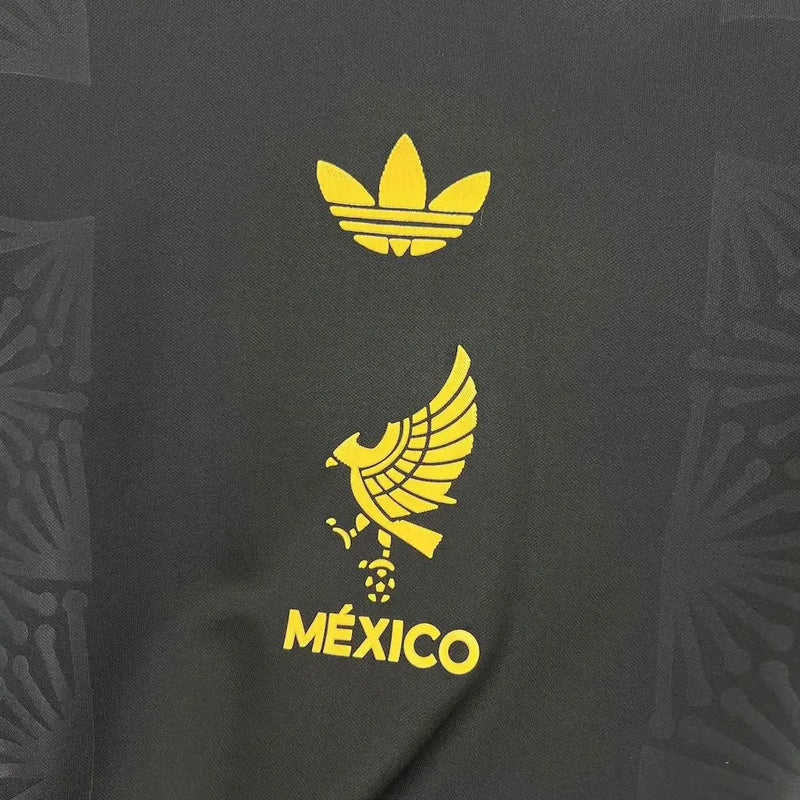 Camisa México Gold 25/26 - Torcedor Masculina Preta e Dourada