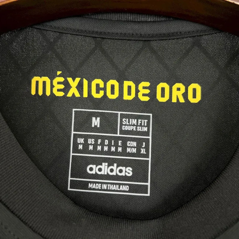 Camisa México Gold 25/26 - Torcedor Masculina Preta e Dourada