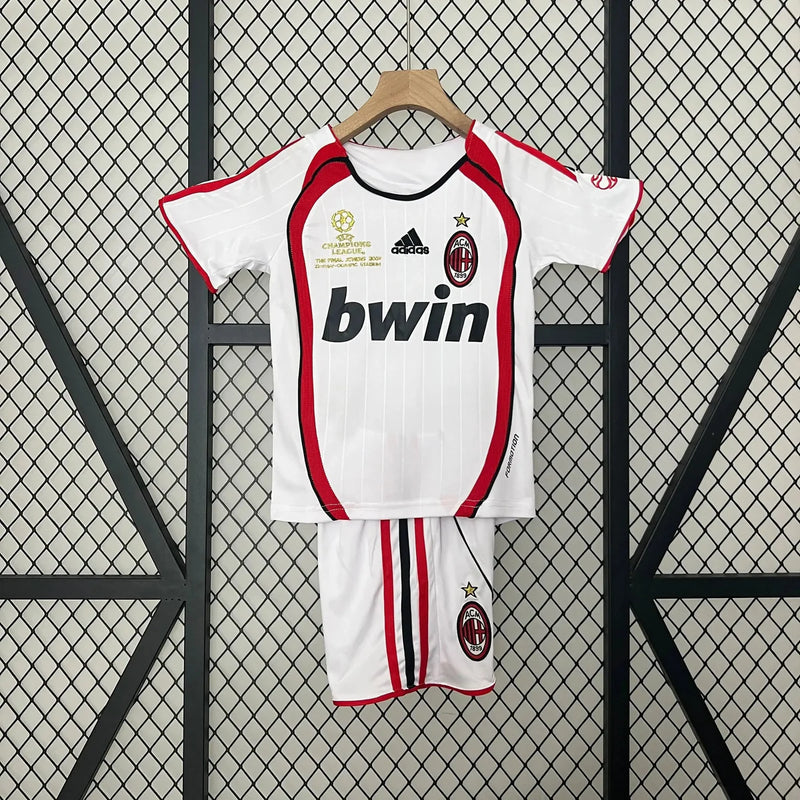 Camisa Ac Milan Retrô Away 2006/07 - Torcedor Infantil Branca