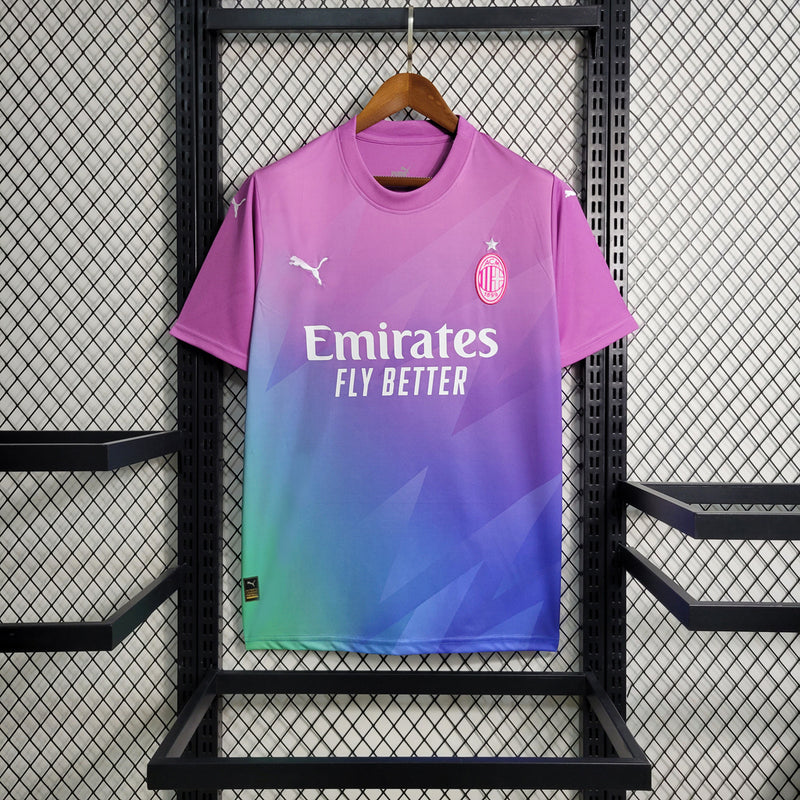 Camisa AC Milan III 23/24 Rosa Masculina