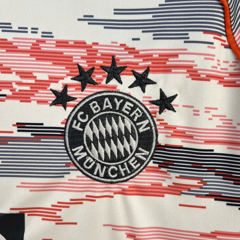 Camisa Bayern Munchen Away 25/26 - Torcedor Masculina Branca e Laranja