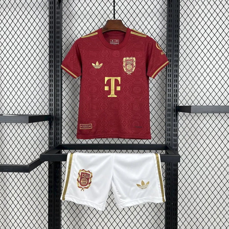 Camisa Bayern Munchen 125 Anos 25/26 - Torcedor Infantil Vermelha