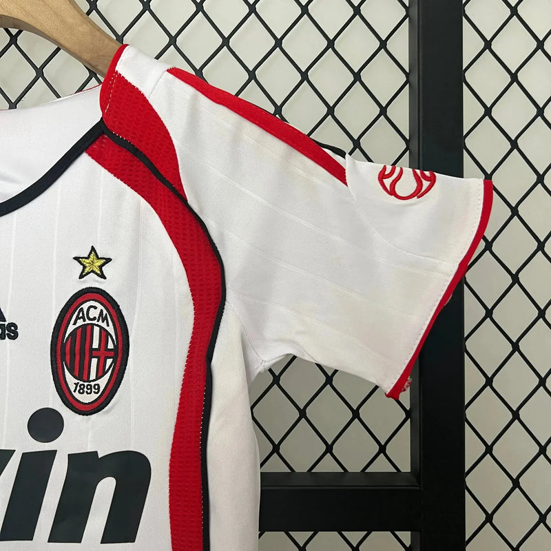 Camisa Ac Milan Retrô Away 2006/07 - Torcedor Infantil Branca