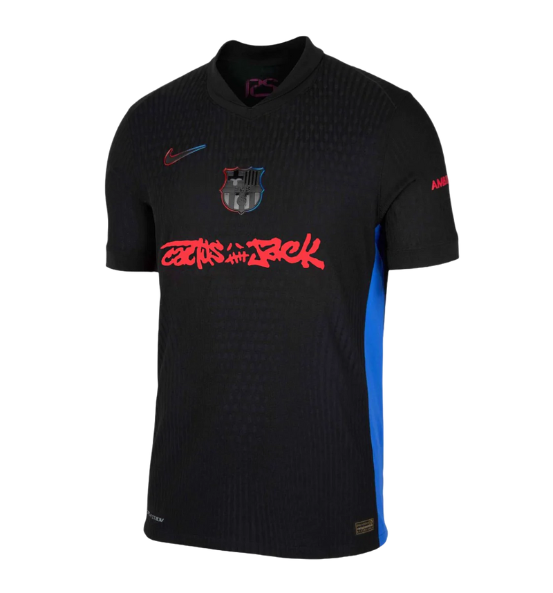 Camisa Barcelona TRAVIS SCOTT Away 24/25 - Torcedor Masculina Preta
