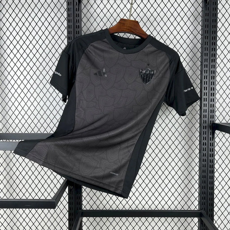 Camisa Atlético Mineiro All Black 25/26 - Torcedor Masculina Preta Refletiva