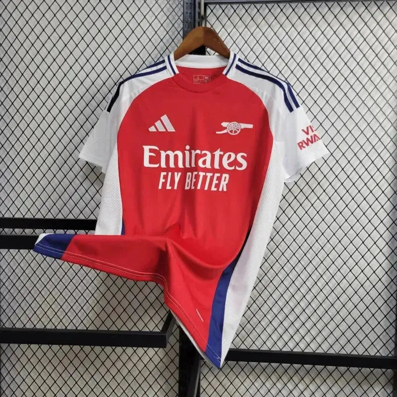 Camisa Arsenal Home 24/25 - Torcedor Masculina Vermelha e Branca