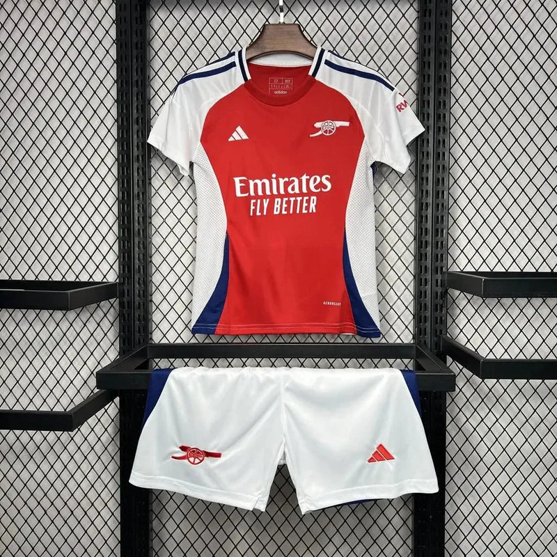 Camisa Arsenal Home 24/25 - Torcedor Infantil Vermelha e Branca
