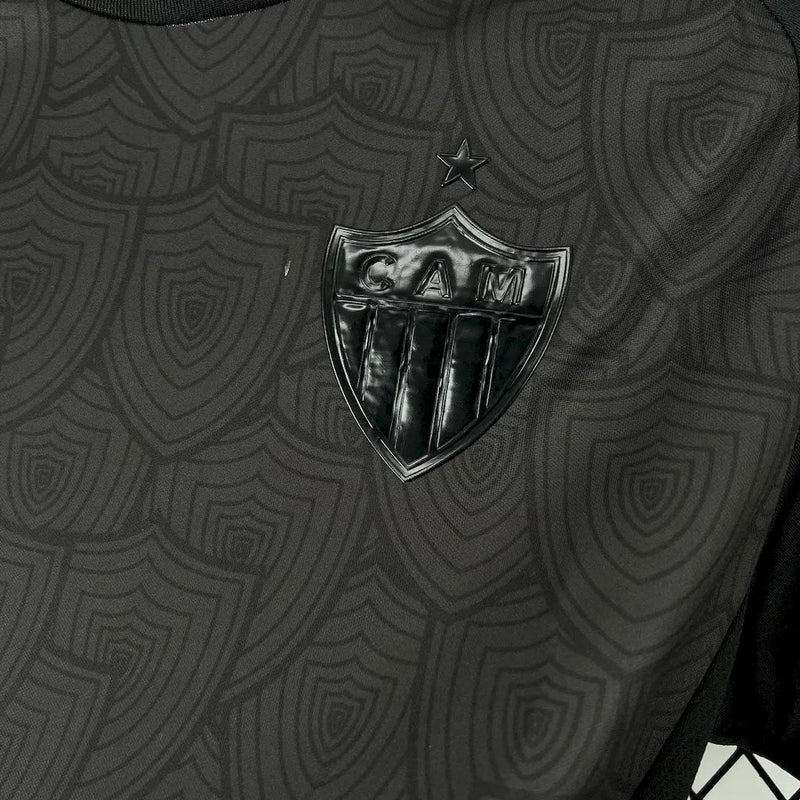 Camisa Atlético Mineiro All Black 25/26 - Torcedor Masculina Preta Refletiva