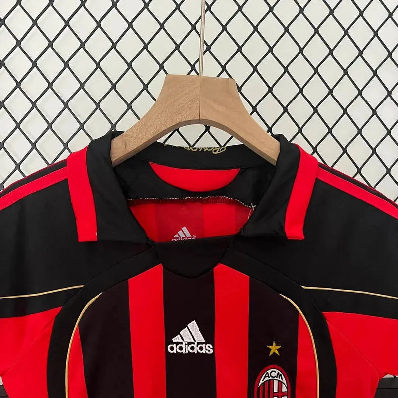 Camisa Ac Milan Retrô Home 2006/07 - Torcedor Infantil Dourada