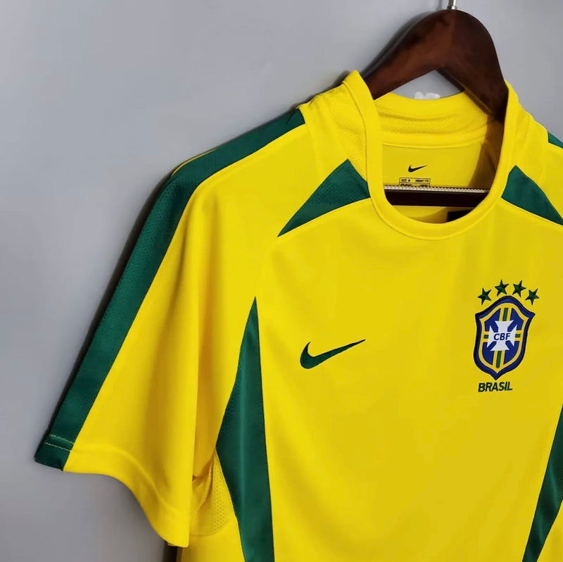 Camisa Retrô Seleção Brasil 2002 Nike - Amarela