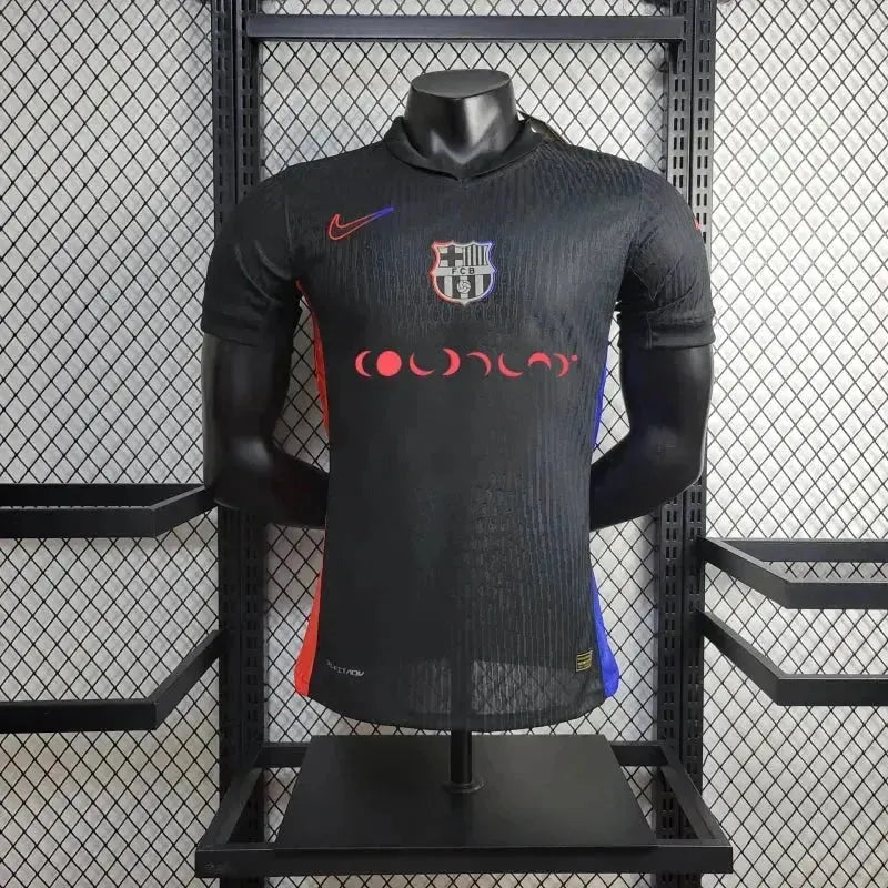 Camisa Barcelona COLDPLAY Away 24/25 - Jogador Masculina Preta