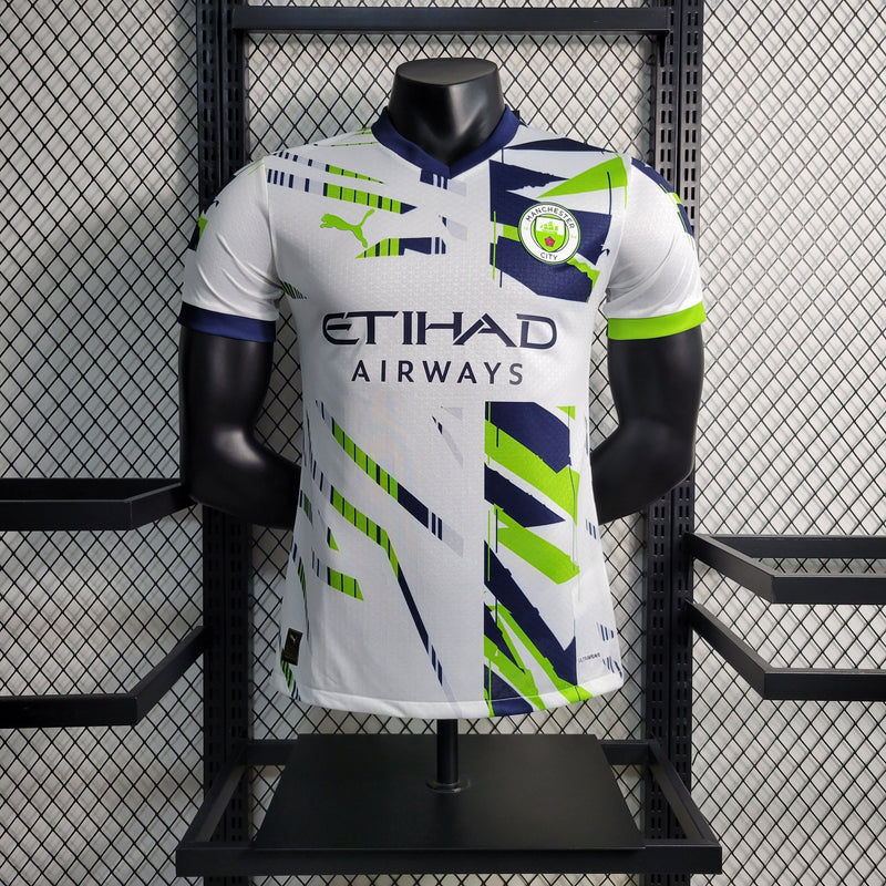 CAMISA DO MANCHESTER CITY 23/24 BRANCO EDIÇÃO ESPECIAL VERSÃO JOGADOR