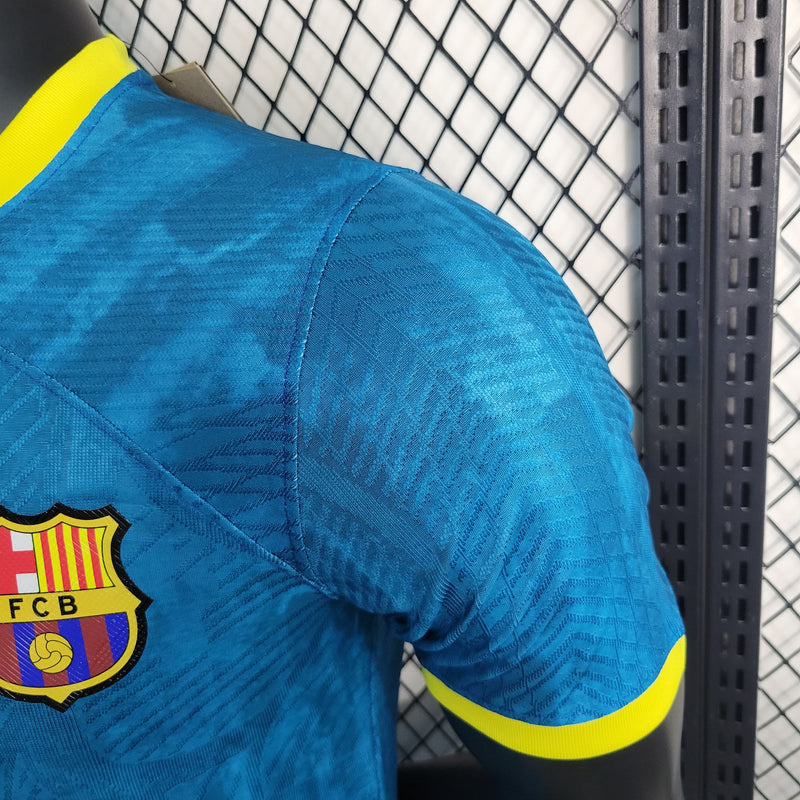 CAMISA DO BARCELONA 23/24 AZUL CLASSICO VERSÃO PLAYER