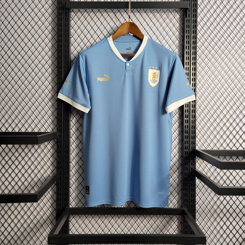 CAMISA DA SELEÇÃO DO URUGUAI 22/23 AZUL TRADICIONAL