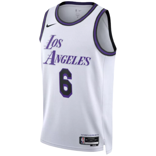 Regata Los Angeles Lakers- LeBron James 2022/23 City Edition - Branca